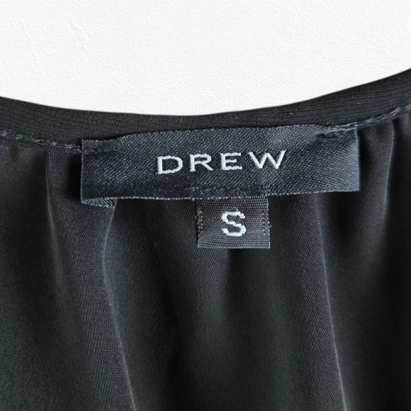 Drew Black V Neck Drawstring Waist Jumpsuit Spaghetti Strap Pockets Size Small - Picture 6 of 9